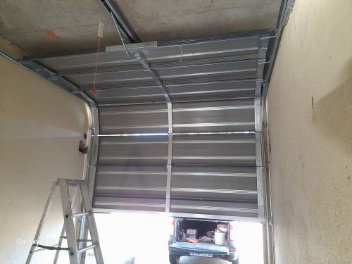 inside garage, roller shutter door